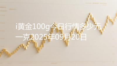 i黄金100g今日行情多少元一克2025年09月20日