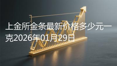 上金所金条最新价格多少元一克2026年01月29日