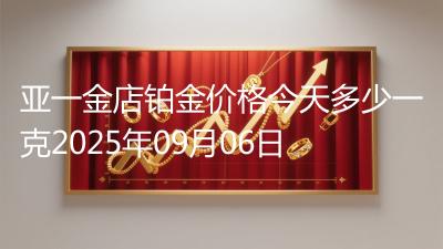 亚一金店铂金价格今天多少一克2025年09月06日