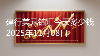 建行美元铂汇今天多少钱2025年11月08日
