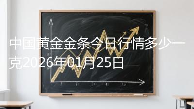 中国黄金金条今日行情多少一克2026年01月25日