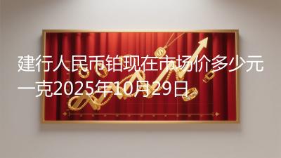 建行人民币铂现在市场价多少元一克2025年10月29日