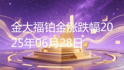 金大福铂金涨跌幅2025年06月28日
