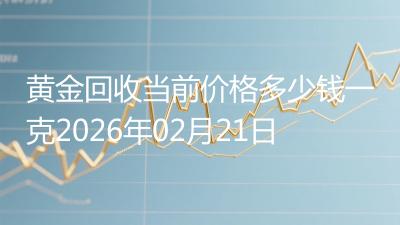 黄金回收当前价格多少钱一克2026年02月21日