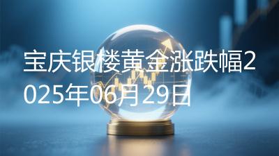 宝庆银楼黄金涨跌幅2025年06月29日