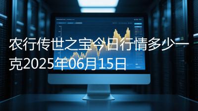 农行传世之宝今日行情多少一克2025年06月15日