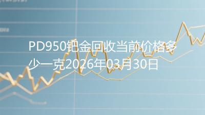 PD950钯金回收当前价格多少一克2026年03月30日