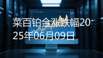 菜百铂金涨跌幅2025年06月09日