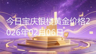 今日宝庆银楼黄金价格2026年02月06日
