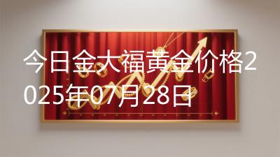 今日金大福黄金价格2025年07月28日