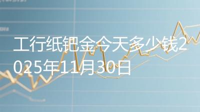 工行纸钯金今天多少钱2025年11月30日