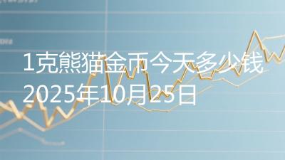 1克熊猫金币今天多少钱2025年10月25日