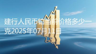 建行人民币铂当前价格多少一克2025年07月11日