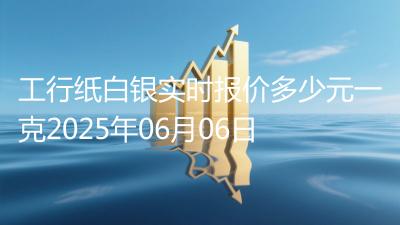 工行纸白银实时报价多少元一克2025年06月06日