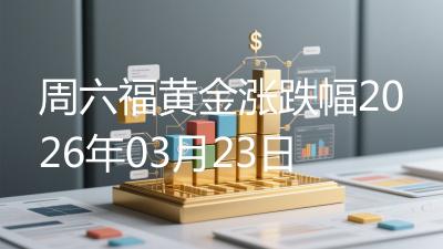 周六福黄金涨跌幅2026年03月23日