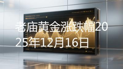 老庙黄金涨跌幅2025年12月16日
