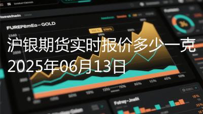 沪银期货实时报价多少一克2025年06月13日