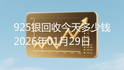 925银回收今天多少钱2026年01月29日
