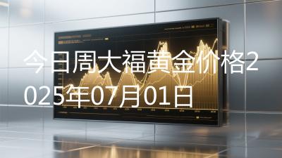 今日周大福黄金价格2025年07月01日